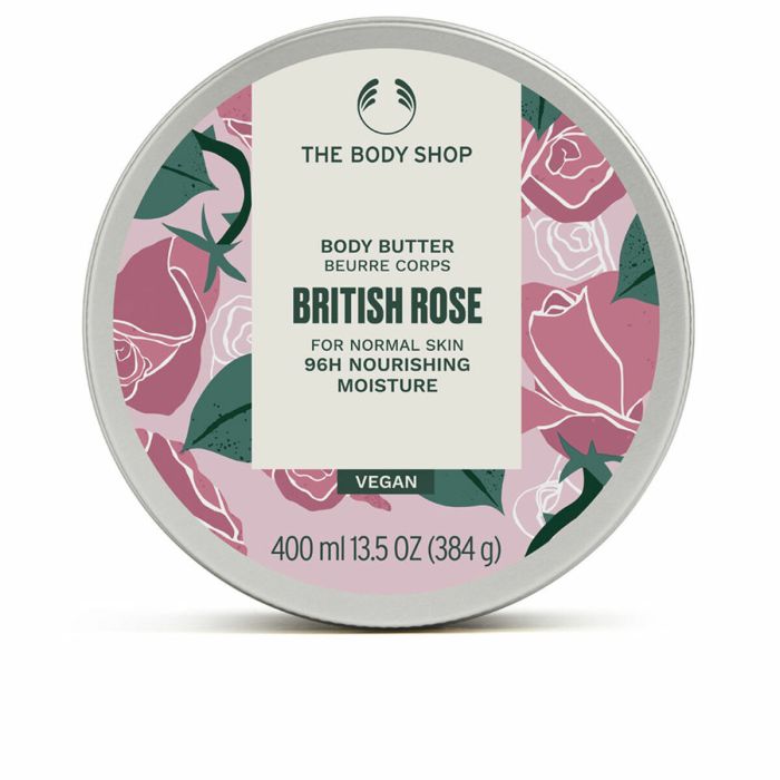 The Body Shop Beurre Corporel Rose 400 ml Hydratation Longue Durée Peaux Normales