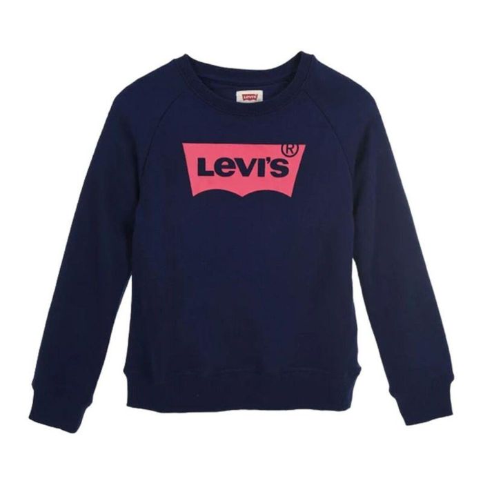Sweat-shirt sans capuche fille Levi's Batwing Crewneck Bleu Bleu foncé M