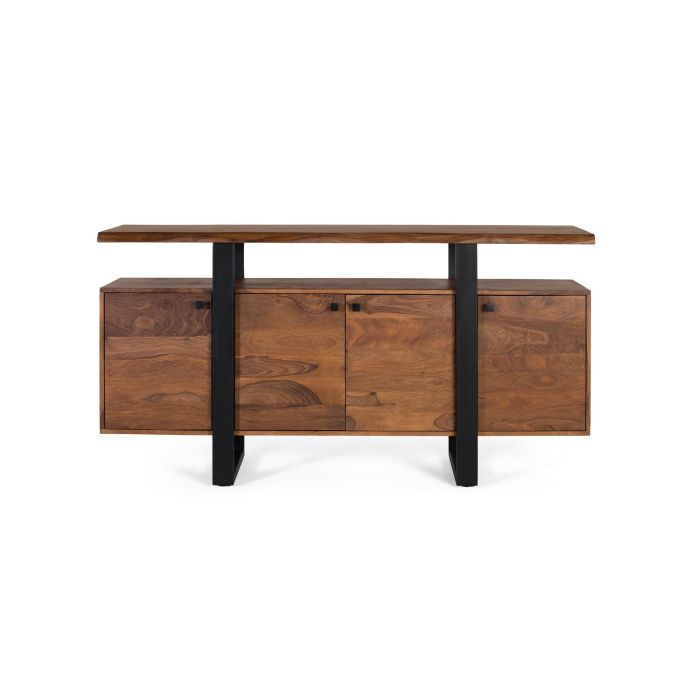 GINER Y COLOMER - Buffet 4 portes en palissandre avec pattes métal, couleur noyer - 175 x 45 x 90 cm 0 GINER Y COLOMER - Buffet 4 portes en palissandre avec pattes métal, couleur noyer - 175 x 45 x 90 cm 0