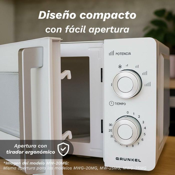 Micro-ondes Grunkel MW-25MG 900 W 25 L Blanc 2 Micro-ondes Grunkel MW-25MG 900 W 25 L Blanc 2