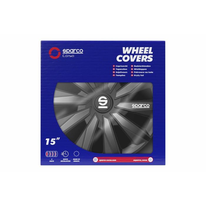 Enjoliveur Sparco Milano Noir/Gris 15" 4 Unités 3
