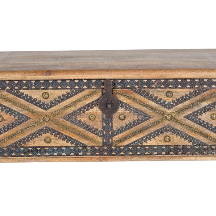 GINER Y COLOMER - Buffet en bois de manguier massif avec détails métal repoussé - Finition naturelle - 46 x 116 x 40 cm 5 GINER Y COLOMER - Buffet en bois de manguier massif avec détails métal repoussé - Finition naturelle - 46 x 116 x 40 cm 5