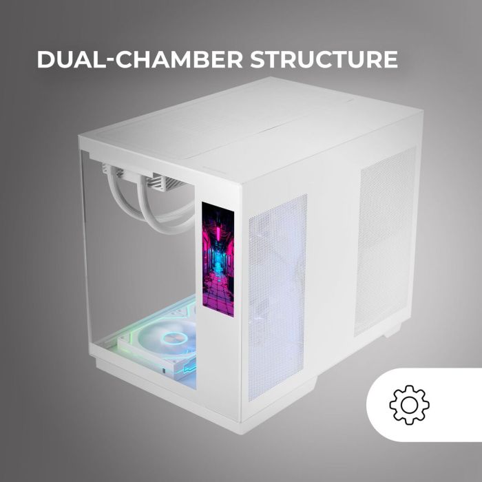 Boîtier ATX semi-tour Mars Gaming MCMIRAGEW Blanc 6 Boîtier ATX semi-tour Mars Gaming MCMIRAGEW Blanc 6