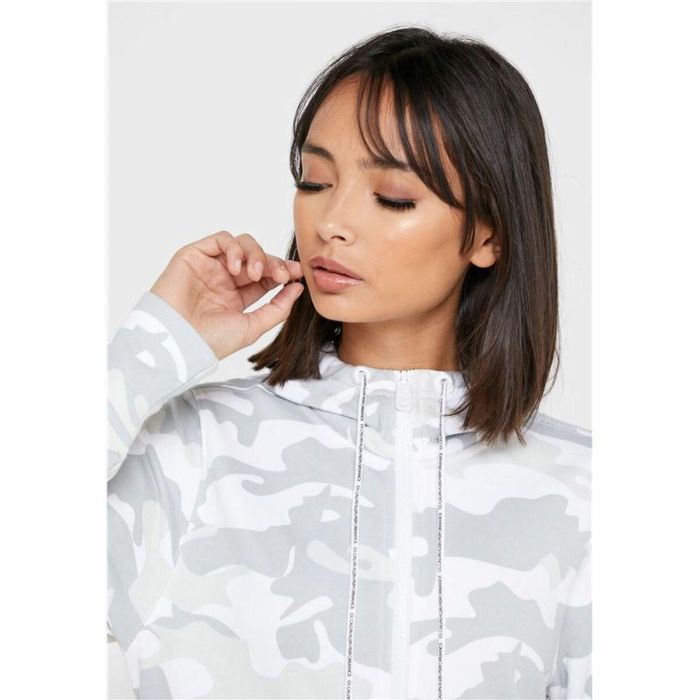 Veste de Sport pour Femme Calvin Klein Full Zip Blanc 4