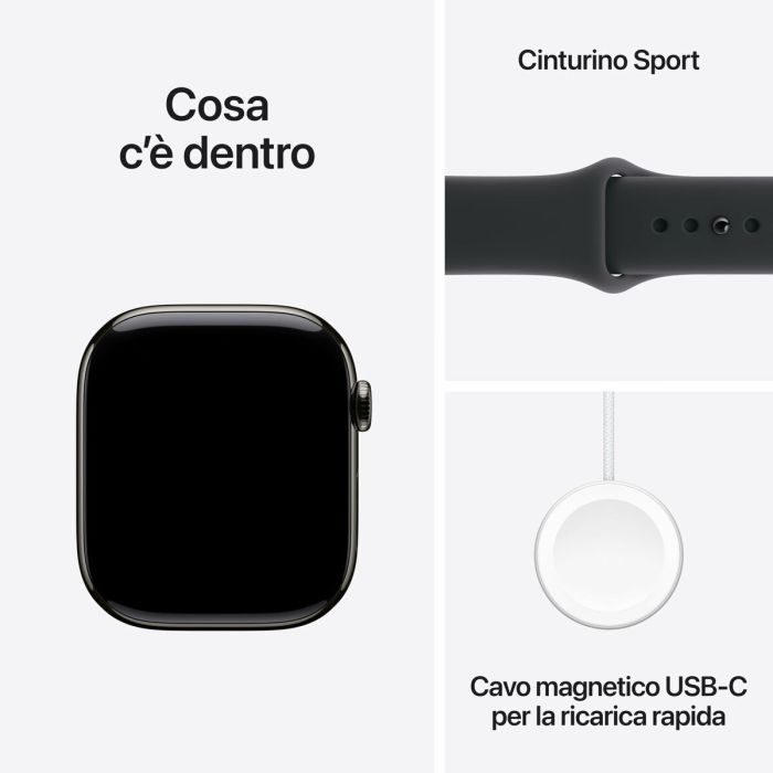 Montre intelligente Apple MFD24QL/A Noir Titane Ardoise 46 mm 1 Montre intelligente Apple MFD24QL/A Noir Titane Ardoise 46 mm 1