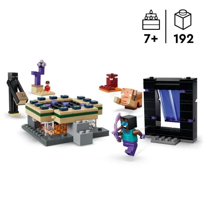 LEGO Minecraft Jeu de Construction 21584 Voyage à Travers les Portails du Nether et de l'Ender, Jeu Créatif pour Enfant à Partir de 7 Ans LEGO Minecraft Jeu de Construction 21584 Voyage à Travers les Portails du Nether et de l'Ender, Jeu Créatif pour Enfant à Partir de 7 Ans