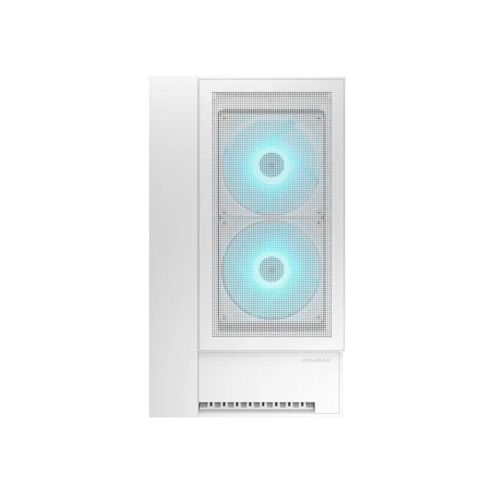 Cougar CGR-2WA3W-RGB - Boîtier PC Midi-Tower Blanc avec Éclairage ARGB, Ventilateurs avant 160mm, Compatible ATX/micro-ATX/Mini-ITX, Port USB-C, Vitre Latérale, Support GPU 38cm