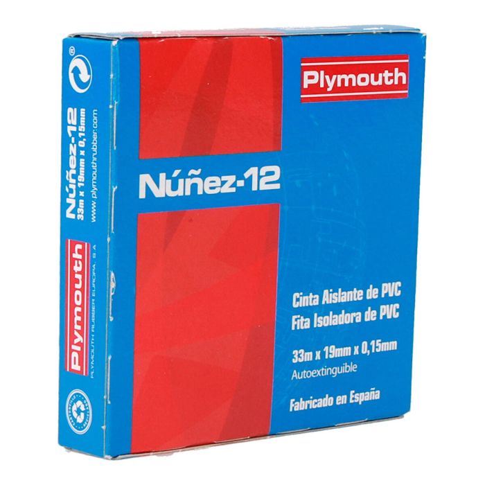 Ruban isolant Plymouth Noir PVC 1