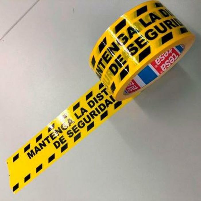 Ruban adhésif TESA Jaune Noir 33 m 1