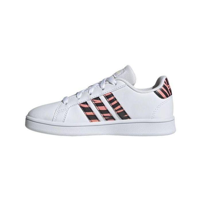Chaussures de Sport pour Enfants Adidas Grand Court Print Blanc 7