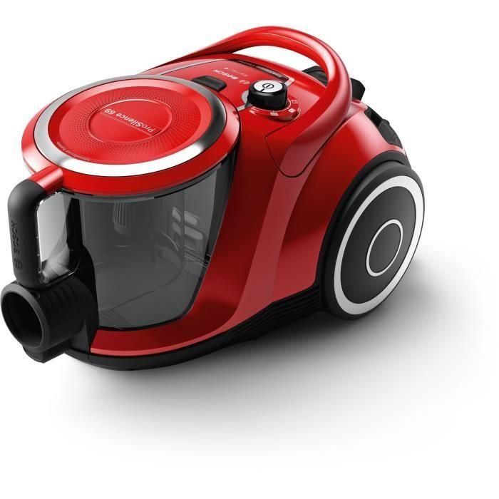 Aspirateur Traineau sans sac - BOSCH - BGC41Q69 - 600 W - ProSilence - 70 dB - Rouge 2 Aspirateur Traineau sans sac - BOSCH - BGC41Q69 - 600 W - ProSilence - 70 dB - Rouge 2