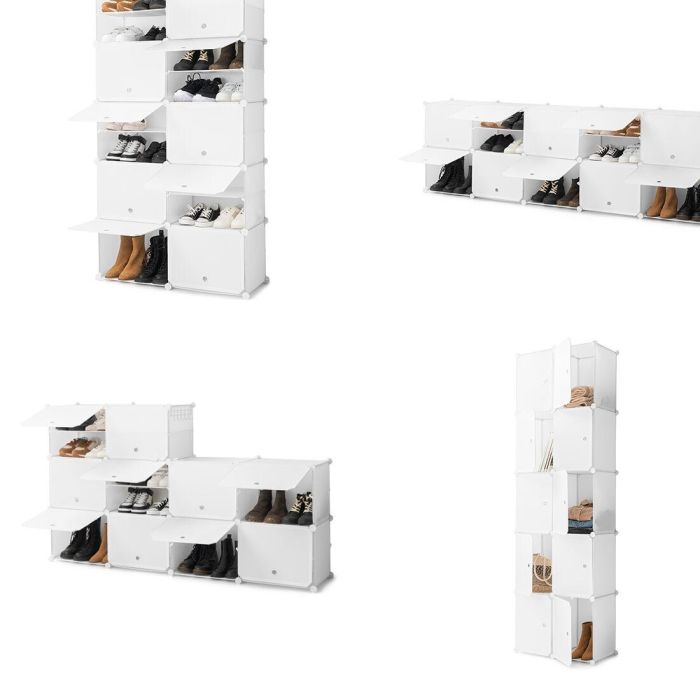 Rangement Modulaire Portable pour Chaussures InnovaGoods Blanc 6 Rangement Modulaire Portable pour Chaussures InnovaGoods Blanc 6