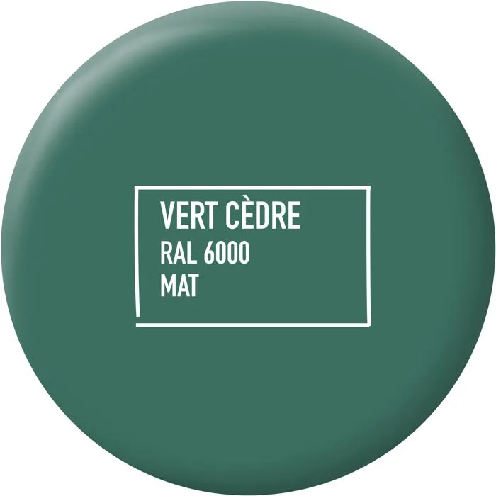 Ripolin - Peinture multi-supports mat vert cèdre RAL 6000 - Application sur bois, métal, béton, PVC - Résiste aux UV et intempéries - 2 litres Ripolin - Peinture multi-supports mat vert cèdre RAL 6000 - Application sur bois, métal, béton, PVC - Résiste aux UV et intempéries - 2 litres