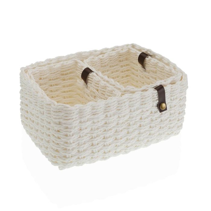 Set de basket Versa 19 x 12 x 26 cm Blanc