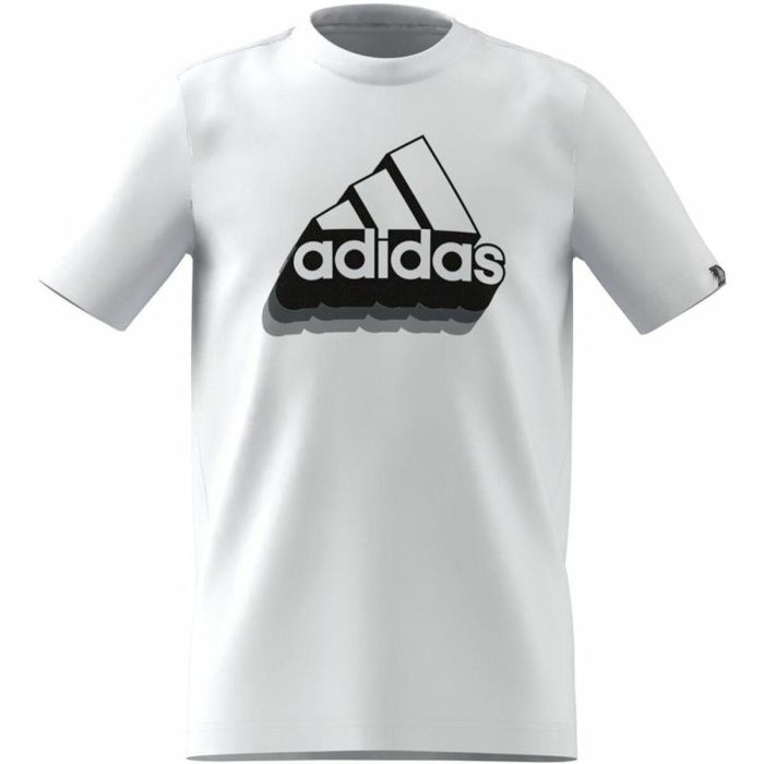 T-shirt à manches courtes enfant Adidas B Bos Retro Blanc 0 T-shirt à manches courtes enfant Adidas B Bos Retro Blanc 0