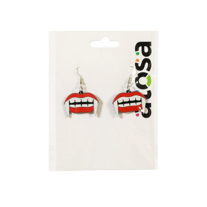 Pendientes Vampiresa Rouge à Détail Gothique - Accessoire de déguisement Halloween, Fantaisie et Fête à thème