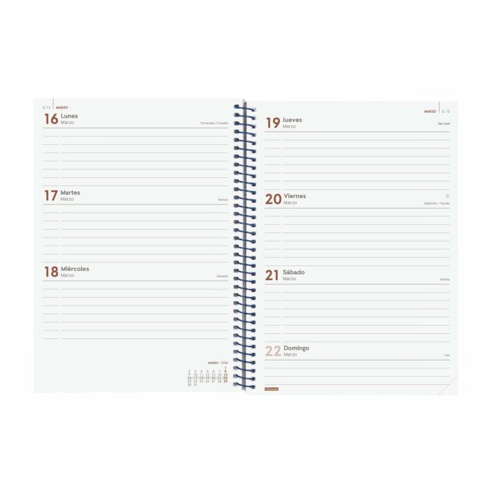 Agenda Finocam YEAR Bleu A5 15,5 x 21,2 cm 2026 3