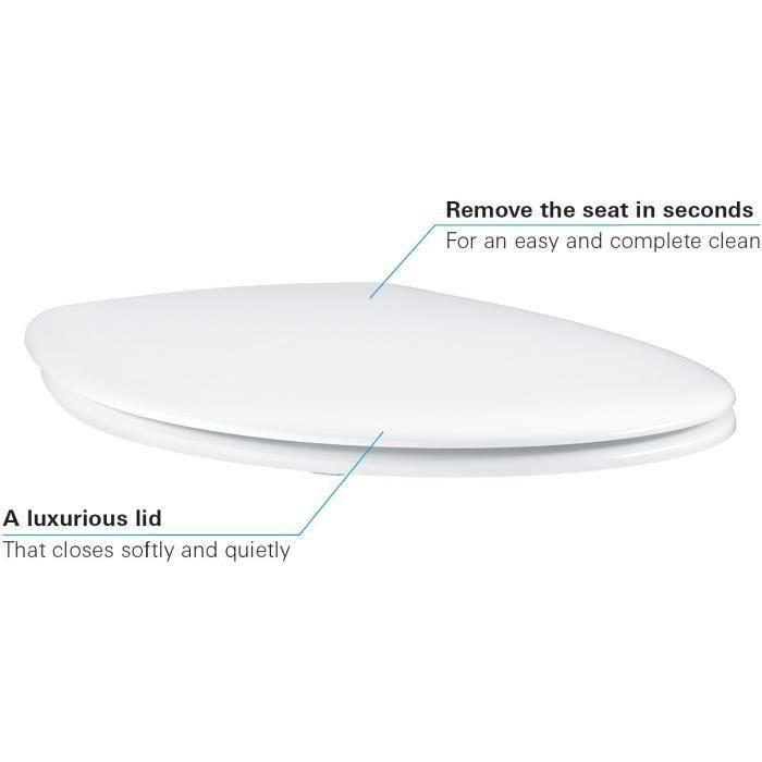 Abattant WC - GROHE - Bau Ceramic - Duroplast - Blanc alpin - SoftClose 4