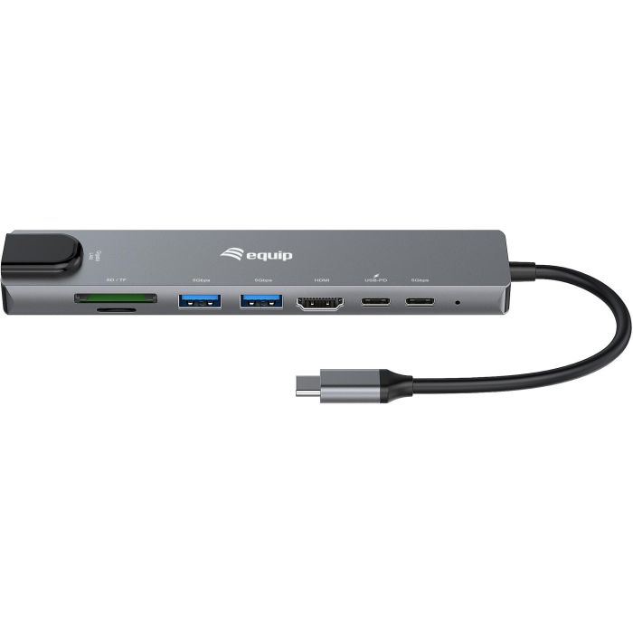 Equip Adapter USB-C -> HDMI.GbE.3xUSB3.2 Gen1.SD/TF.PD 100W 2 Equip Adapter USB-C -> HDMI.GbE.3xUSB3.2 Gen1.SD/TF.PD 100W 2