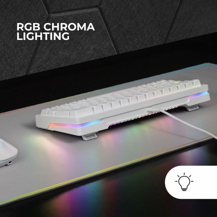 Clavier pour jeu Mars Gaming MKMINIPROWYES Qwerty US Blanc 3