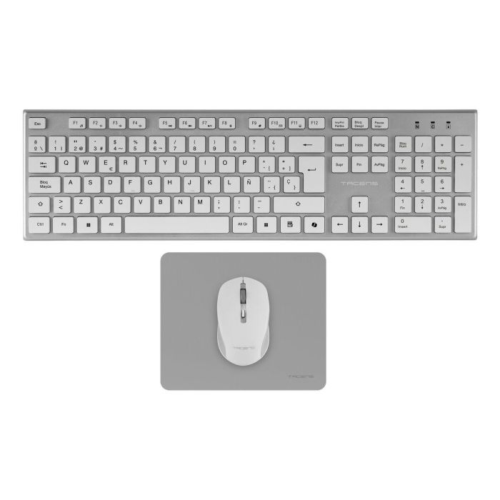 clavier et souris Tacens 6ZENITHWES Blanc Espagnol Qwerty (3 Unités) 0 clavier et souris Tacens 6ZENITHWES Blanc Espagnol Qwerty (3 Unités) 0