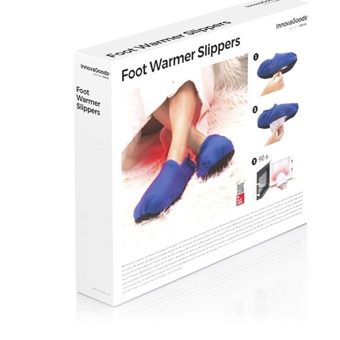 Pack Chaussons Chauffants Micro-ondes et Couverture à Manche Individuelle avec Poche Centrale InnovaGoods 16