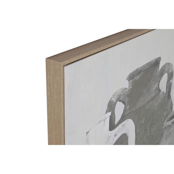 Toile Home ESPRIT Noir Gris Oriental Vase 90 x 4 x 120 cm (2 Unités) 1