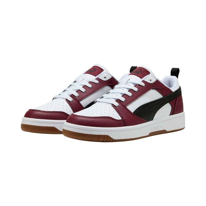 Chaussures casual homme Puma Rebound V6 Low Blanc Bordeaux L 1