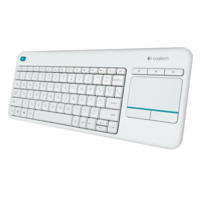 Clavier Logitech K400+ Blanc Espagnol Qwerty QWERTY