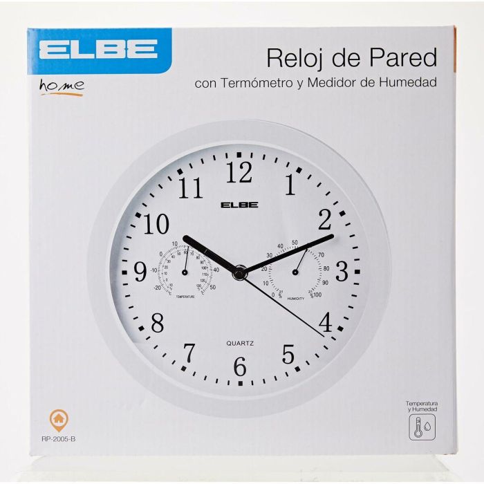Pendule Réveil ELBE RP2005B Blanc 6