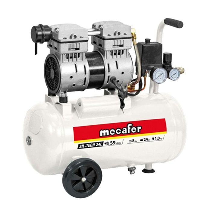 Compresseur d'air MECAFER 425523 Horizontal Silencieux 8 bar 24 L 3