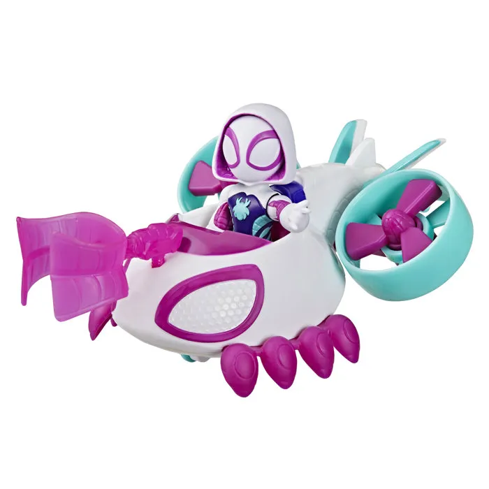 Hasbro Marvel - Spidey et ses Amis Extraordinaires - Véhicule Hélico de Ghost-Spider avec Figurine de 7,5 cm et Accessoire, Jouet Enfant dès 3 ans