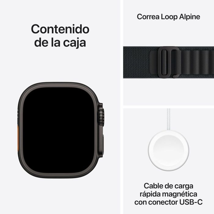 Montre intelligente Apple MF0V4QL/A Noir 49 mm 1 Montre intelligente Apple MF0V4QL/A Noir 49 mm 1