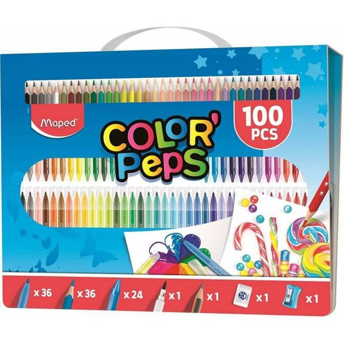 Crayons de couleur Maped Multicouleur 100 Pièces (6 Unités) 1 Crayons de couleur Maped Multicouleur 100 Pièces (6 Unités) 1