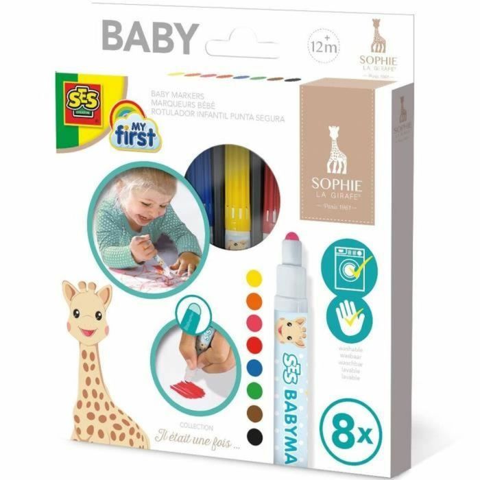 Ensemble de Marqueurs babies SES Creative SOPHIE LA GIRAFE Multicouleur 0 Ensemble de Marqueurs babies SES Creative SOPHIE LA GIRAFE Multicouleur 0