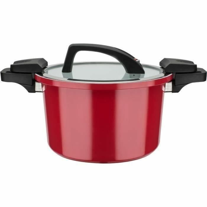 GSW Autocuiseur basse pression GSW4005643811101 24 cm 6 L Aluminium forgé Induction Rouge