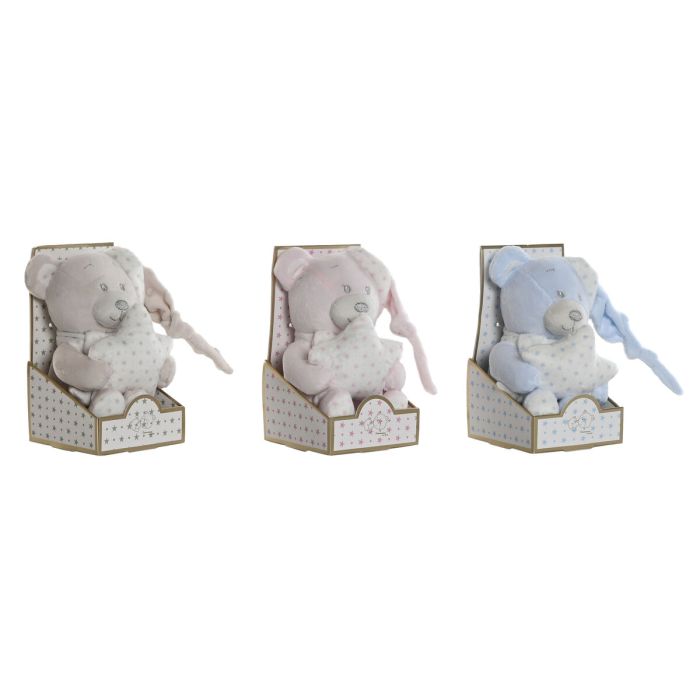 Jouet Peluche Home ESPRIT Bleu Beige Rose Polyester 20 x 10 x 15 cm (3 Unités) 2