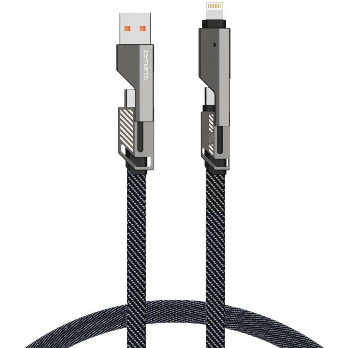4smarts USB-C Kabel ComboCord Flat 240W. 1.5m + Keyring Kabel 2