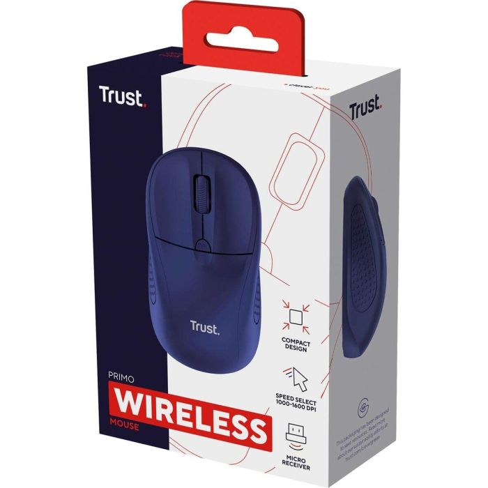 Souris Optique Sans Fil Trust Primo Bleu 1