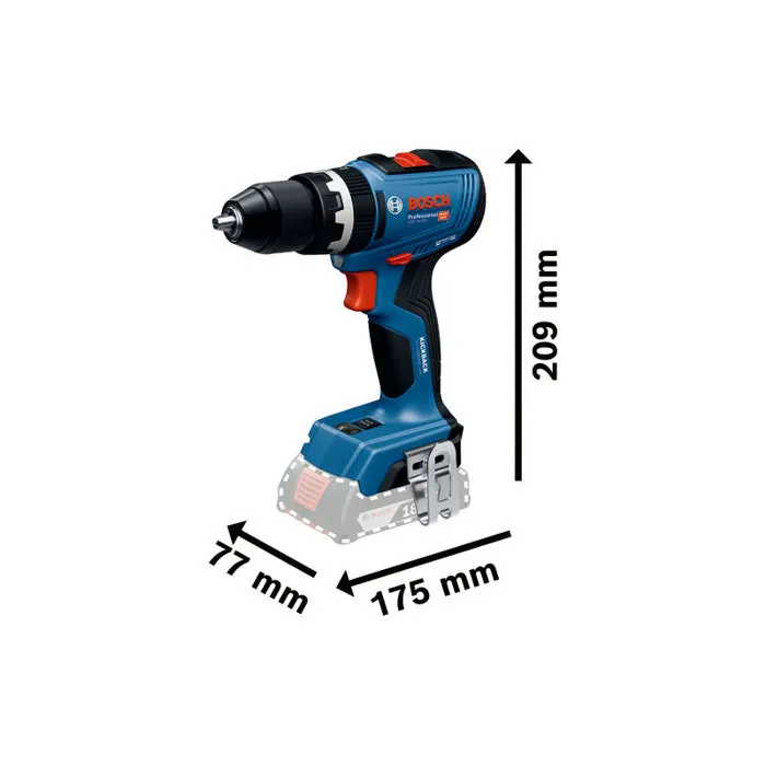 Bosch Professional Perceuse-visseuse à percussion sans fil GSB 18V-65 18V avec 2 batteries GBA 18V 4,0Ah et chargeur GAL 18V-40 dans L-Case