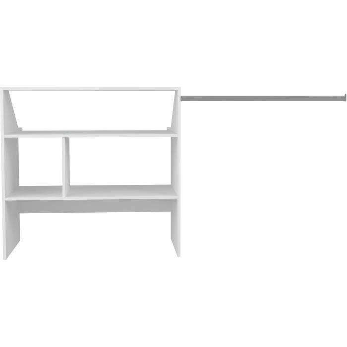 Kit dressing sous comble ARTIC EKIPA - Décor mélaminé blanc - 1 penderie - L197 x P50 x H94 cm 3