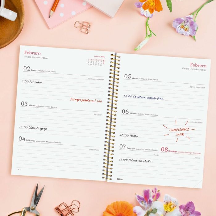 Agenda Finocam DESIGN COLLECTION Flora A5 15,5 x 21,2 cm 2026 2