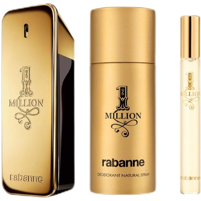 Set de Parfum Homme Paco Rabanne 1 Million 3 Pièces 1 Set de Parfum Homme Paco Rabanne 1 Million 3 Pièces 1