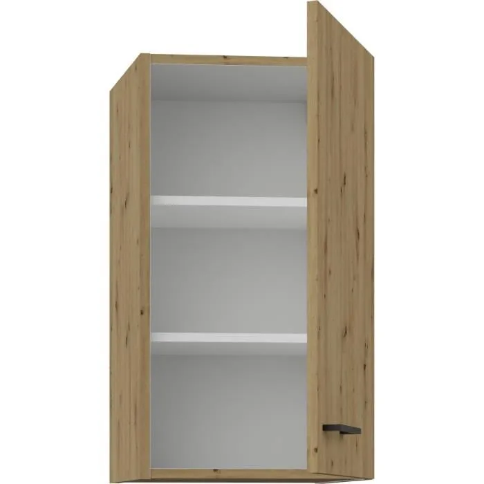 Meuble haut MODENA 40 cm Roble artesanal y negro mate CUISINIER 0
