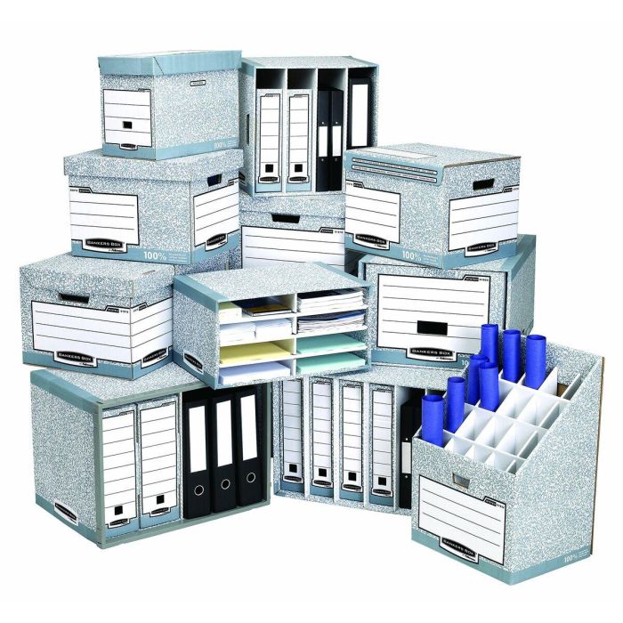 boîte pour archives Fellowes Bleu Blanc 5 Unités (33,5 x 55,7 x 38,9 cm) 2 boîte pour archives Fellowes Bleu Blanc 5 Unités (33,5 x 55,7 x 38,9 cm) 2