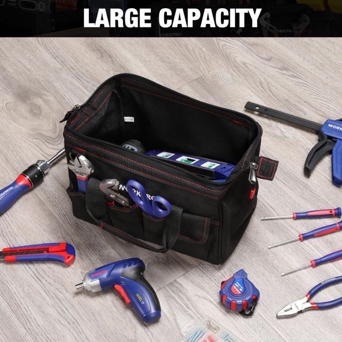 Sac à outils Workpro 30 x 18 x 20 cm Plastique 30 L 4 Sac à outils Workpro 30 x 18 x 20 cm Plastique 30 L 4