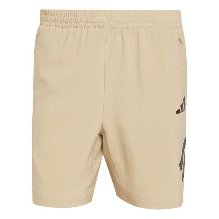 Short de Sport Adidas Gym+ 3 Bandas Short Blanc Naturel Homme