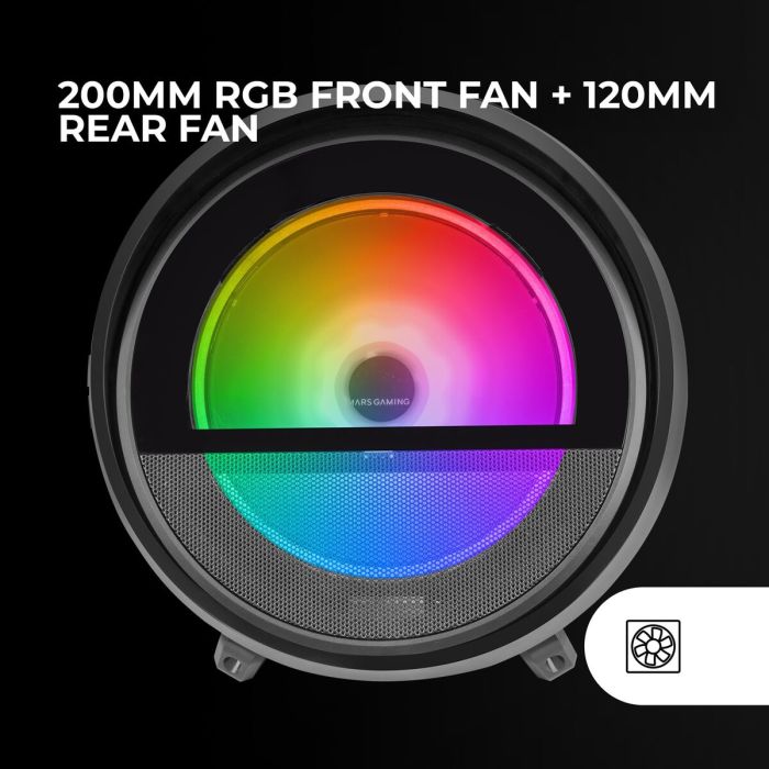 Boîtier ATX semi-tour Mars Gaming MCCYLON Noir 6