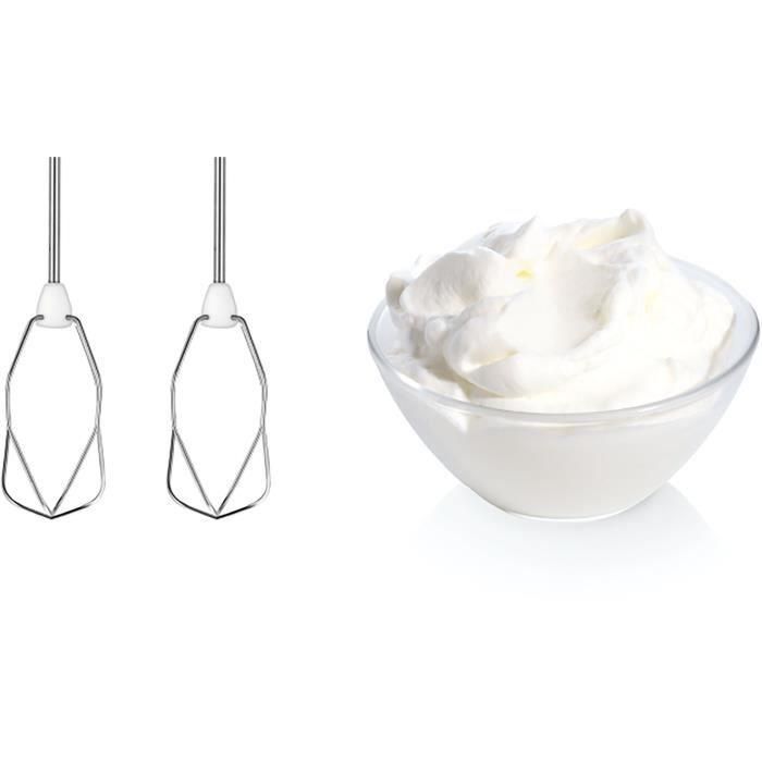 Batteur BOSCH CleverMixx MFQ3530 - 450 W - 5 vitesses - 2 fouets / 2 crochets pétrisseurs inox - Blanc / Gris 4 Batteur BOSCH CleverMixx MFQ3530 - 450 W - 5 vitesses - 2 fouets / 2 crochets pétrisseurs inox - Blanc / Gris 4