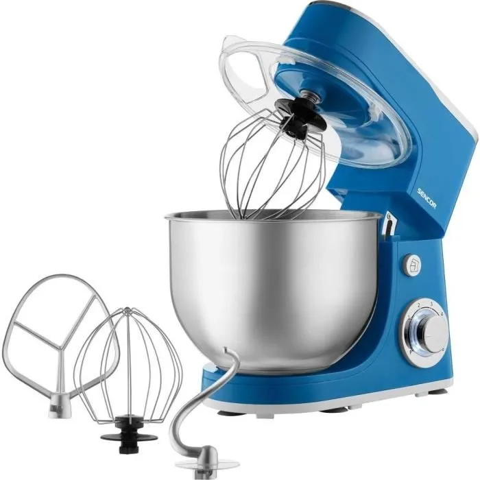 Robot pâtissier Sencor STM 3632BL - 1300 W - Bol inox 5.5 L - 6 vitesses avec fonction Pulse Robot pâtissier Sencor STM 3632BL - 1300 W - Bol inox 5.5 L - 6 vitesses avec fonction Pulse